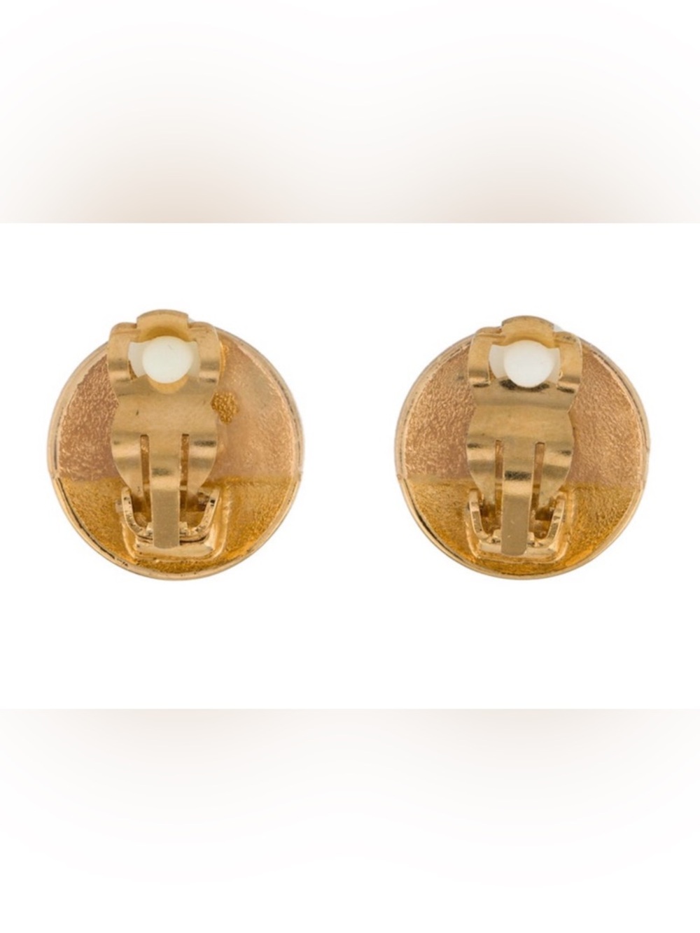 CHANEL Gold Crown CC Motif Clip-On Earrings with COA & box - Picture 4 of 4